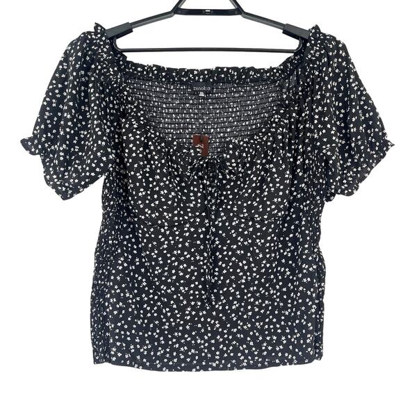 Zenobia Y2K Milkmaid Smock Top Sz 3XL Ditzy Floral Peasant Festival Cottage Boho - Picture 1 of 8